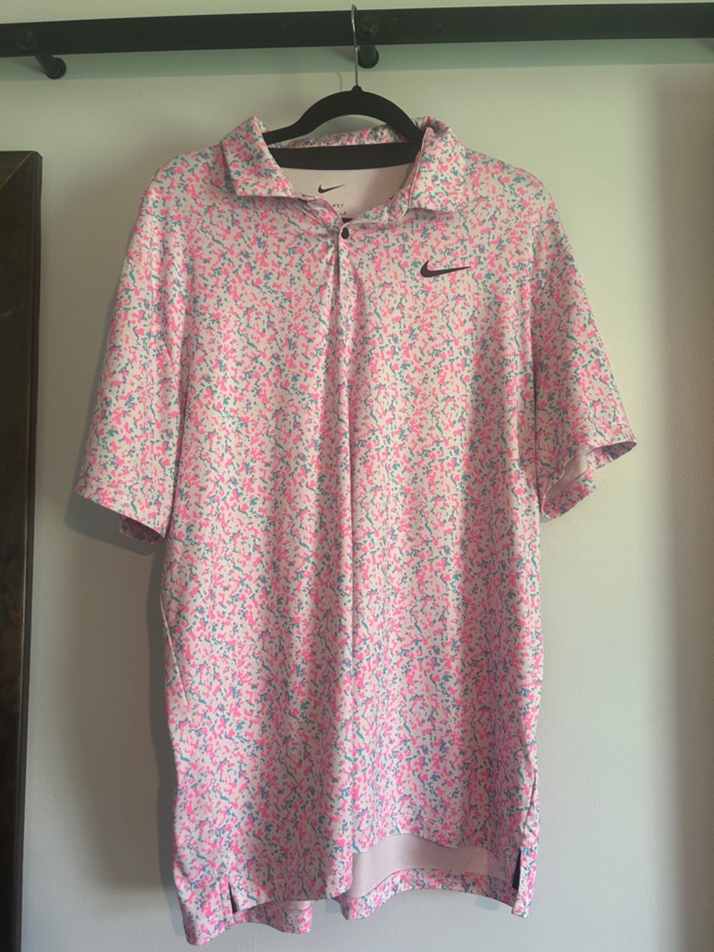 Nike Pink Multi-Print Golf Polo